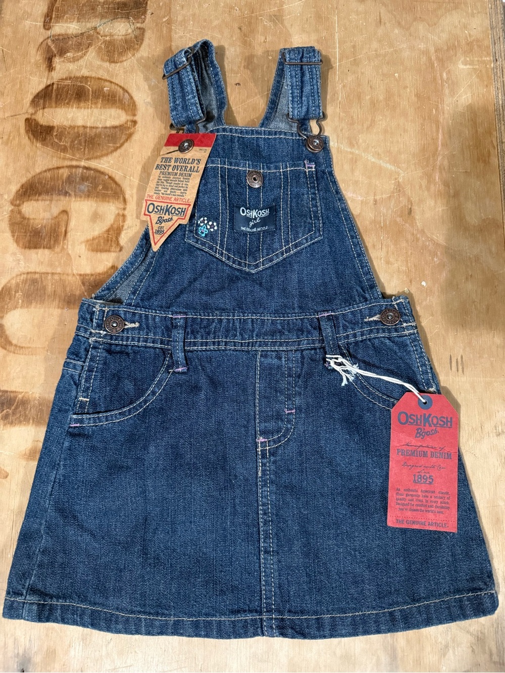 OshKosh B'gosh Dark Blue Denim Overall Dress